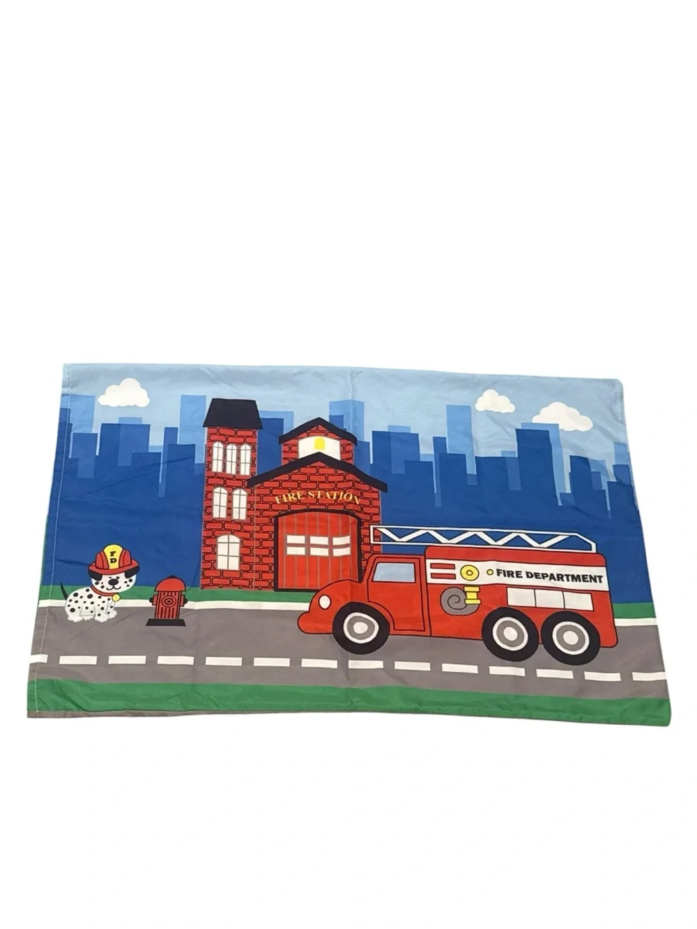 Everyday Kids Toddler Boy Fitted Sheet and Pillowcase Set Fire, Police, Rescue